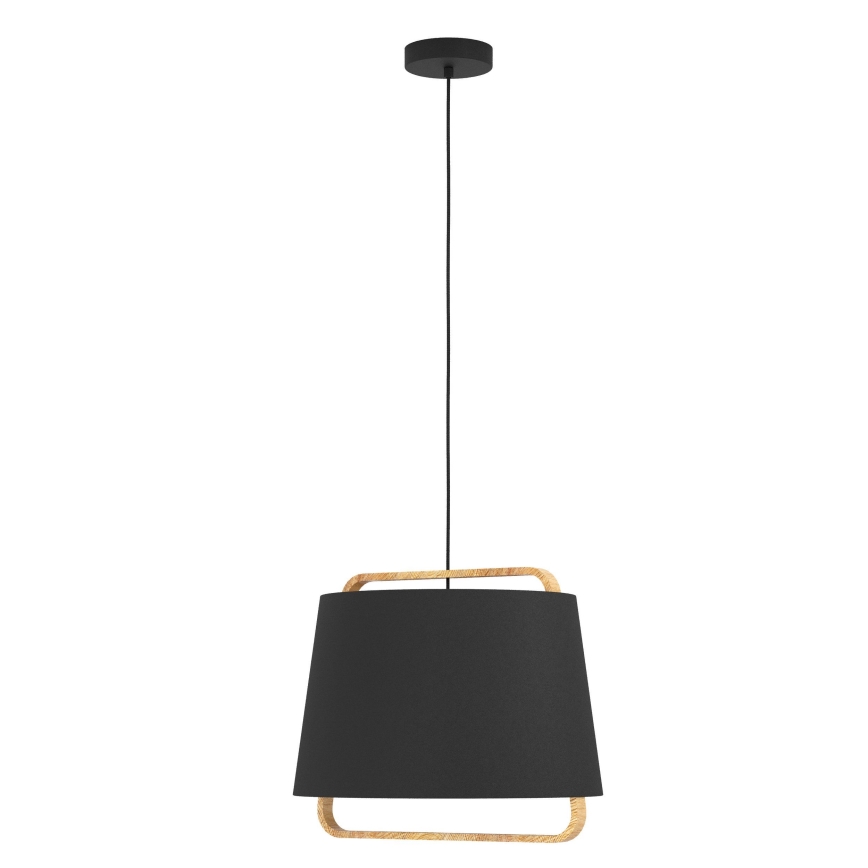 Eglo - Lustra ar auklu 1xE27/40W/230V melna