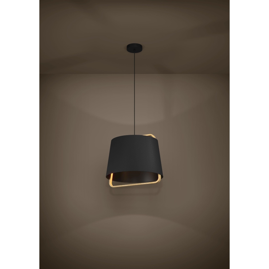Eglo - Lustra ar auklu 1xE27/40W/230V melna