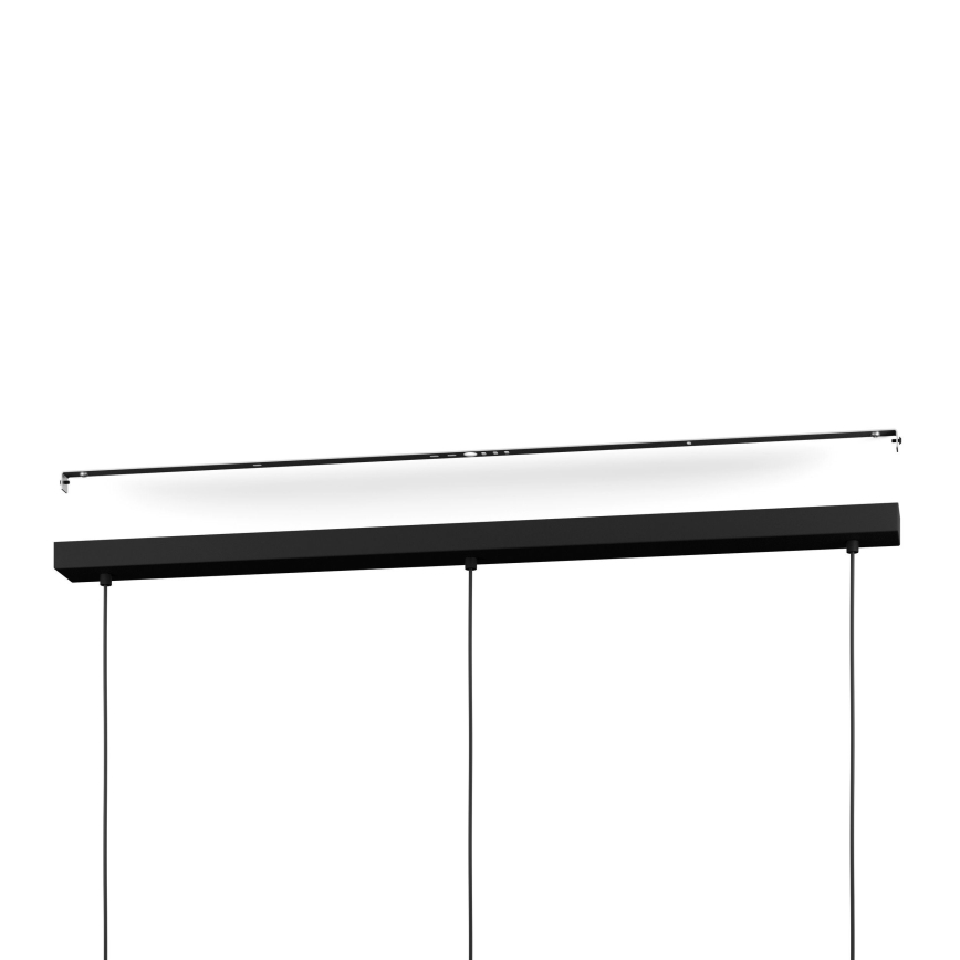 Eglo - Lustra ar auklu 3xE27/40W/230V melna