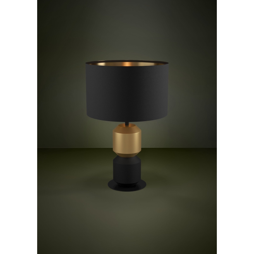 Eglo - Galda lampa 1xE27/40W/230V melna/zelta