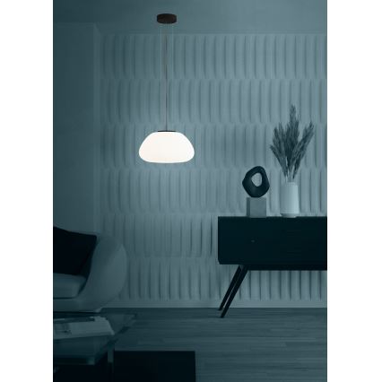 Eglo - Lustra ar auklu 1xE27/40W/230V melna