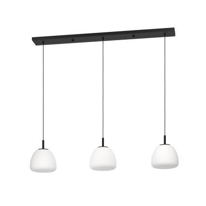 Eglo - Lustra ar auklu 3xE27/40W/230V melna