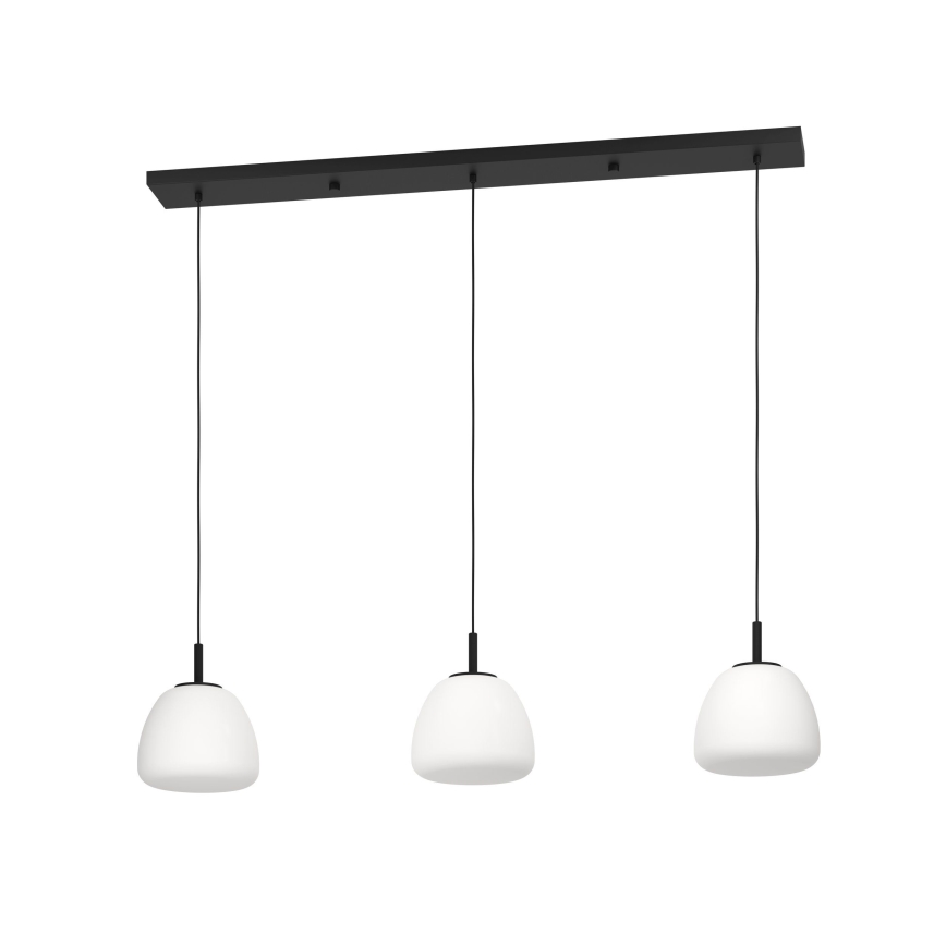Eglo - Lustra ar auklu 3xE27/40W/230V melna