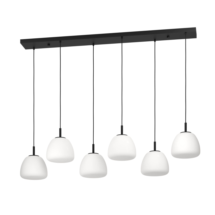 Eglo - Lustra ar auklu 6xE27/40W/230V melna