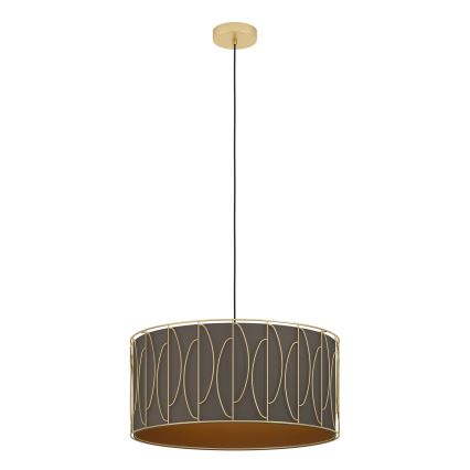 Eglo - Lustra ar auklu 1xE27/40W/230V zelta/brūna
