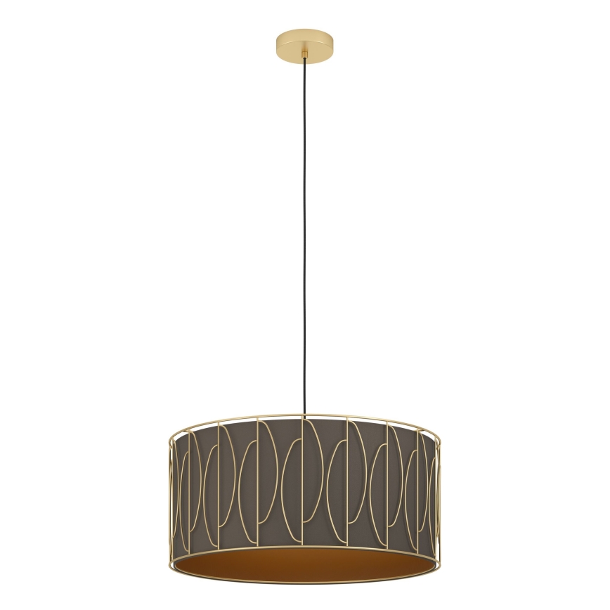 Eglo - Lustra ar auklu 1xE27/40W/230V zelta/brūna
