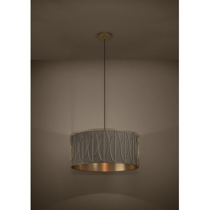 Eglo - Lustra ar auklu 1xE27/40W/230V zelta/brūna