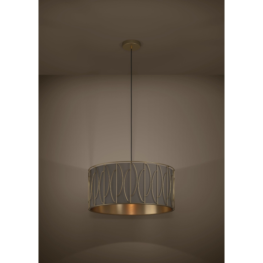 Eglo - Lustra ar auklu 1xE27/40W/230V zelta/brūna