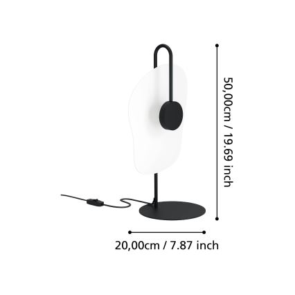 Eglo - LED Galda lampa LED/5,4W/230V 3000K melna