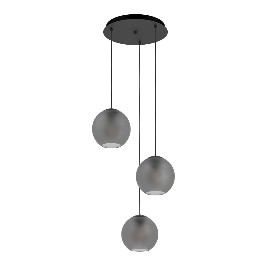 Eglo - Lustra ar auklu 3xE27/40W/230V dūmakains