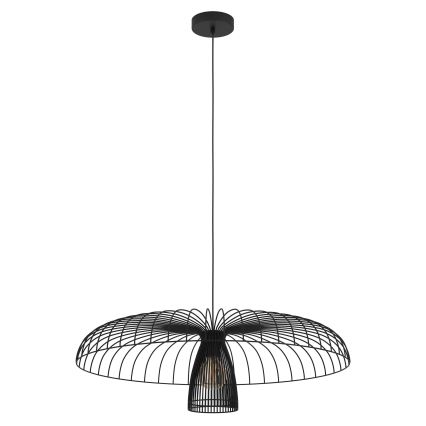 Eglo - Lustra ar auklu 1xE27/60W/230V d. 77 cm melna