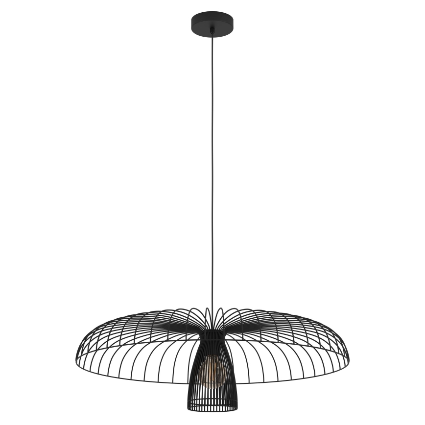 Eglo - Lustra ar auklu 1xE27/60W/230V d. 77 cm melna