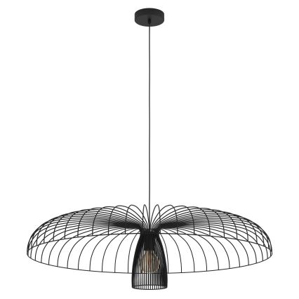 Eglo - Lustra ar auklu 1xE27/60W/230V d. 98,5 cm melna