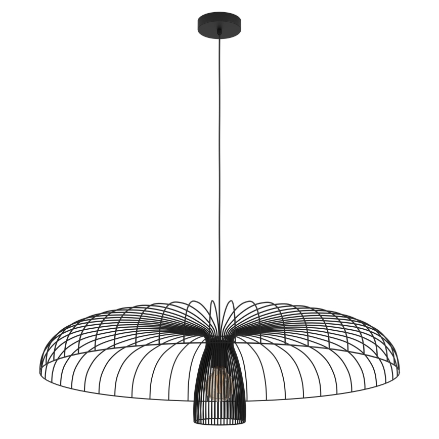 Eglo - Lustra ar auklu 1xE27/60W/230V d. 98,5 cm melna