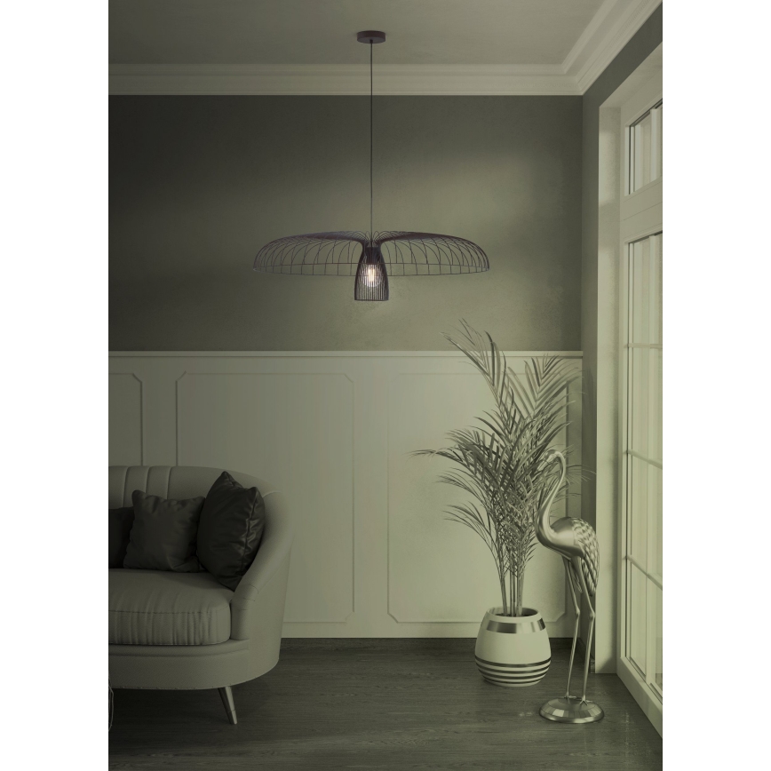 Eglo - Lustra ar auklu 1xE27/60W/230V d. 98,5 cm melna