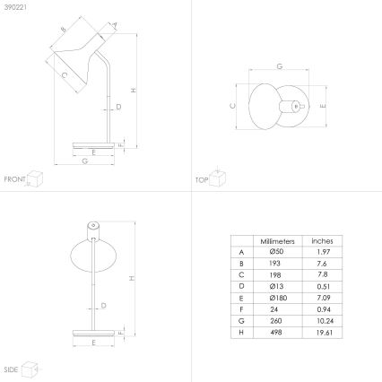 Eglo - Galda lampa 1xE27/28W/230V melna