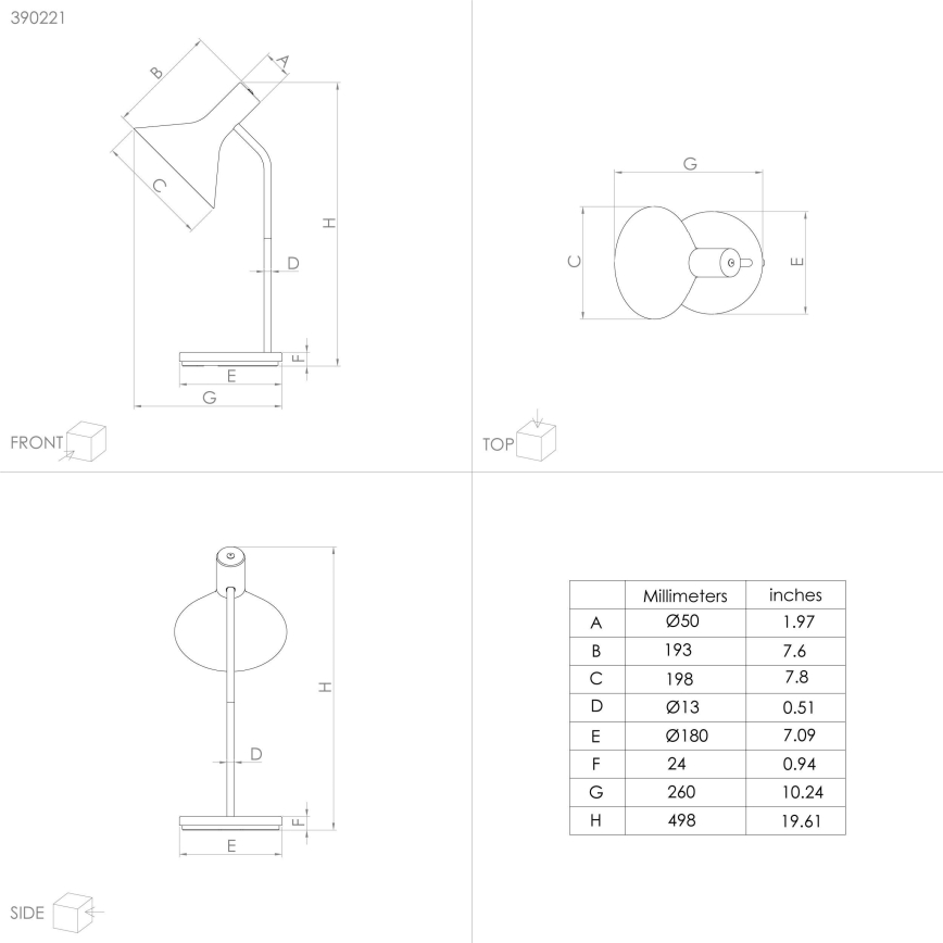 Eglo - Galda lampa 1xE27/28W/230V melna