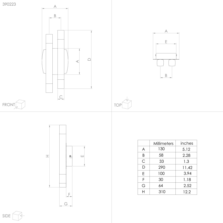 Eglo - LED Sienas lampa 4xLED/3,3W/230V 3000K antracīta/zelta