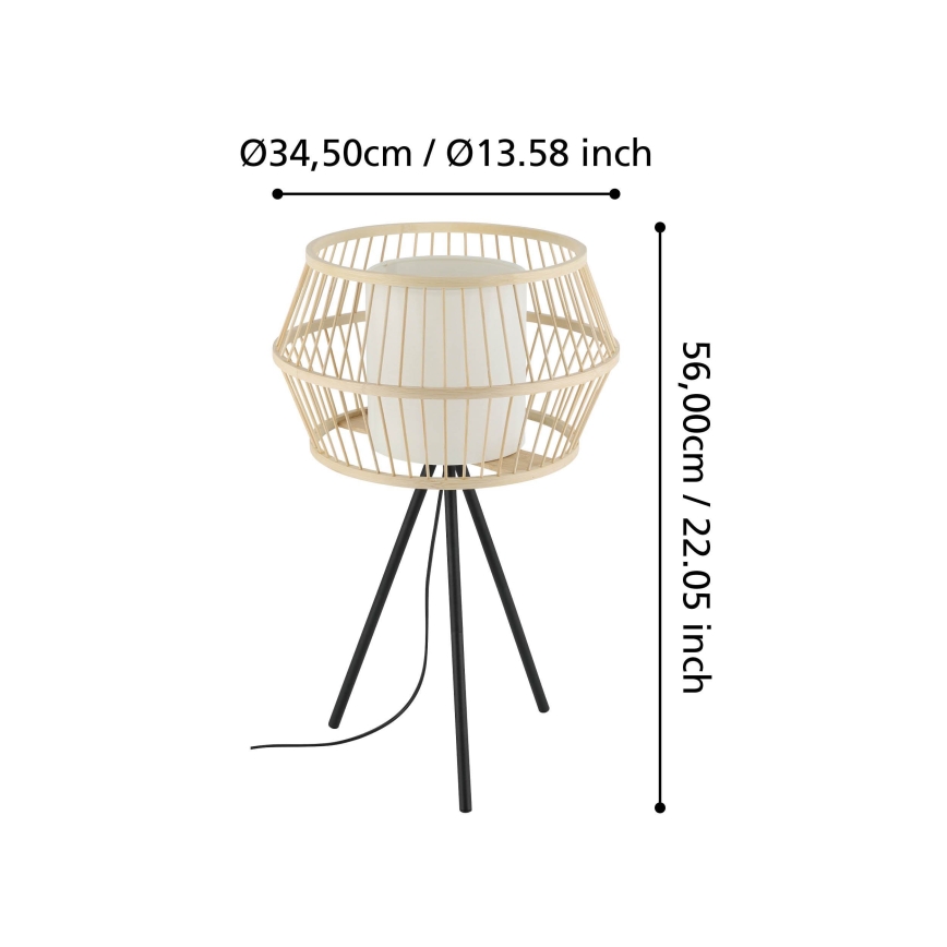 Eglo - Galda lampa 1xE27/40W/230V bambusa
