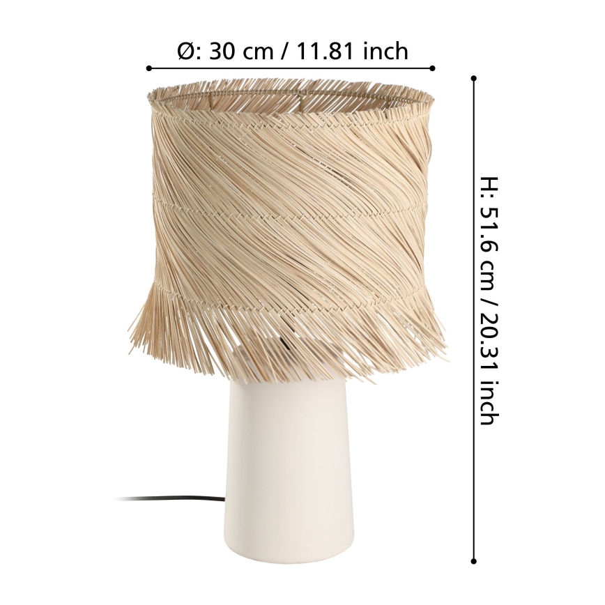 Eglo - Galda lampa 1xE27/40W/230V rotanga