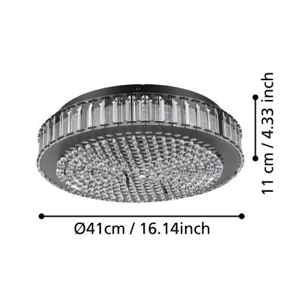 Eglo - LED Aptumšojama griestu lampa LED/23,5W/230V 4000K melna
