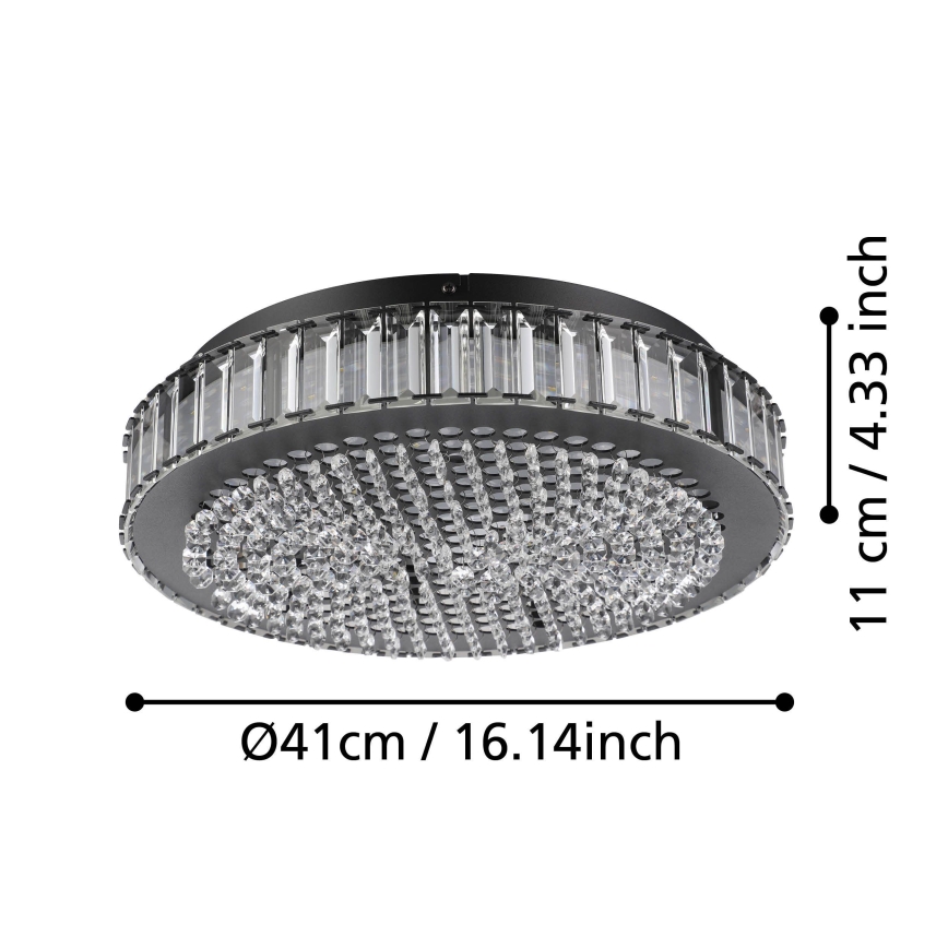 Eglo - LED Aptumšojama griestu lampa LED/23,5W/230V 4000K melna
