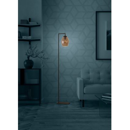 Eglo - Grīdas stāvlampa 1xE27/40W/230V brūna
