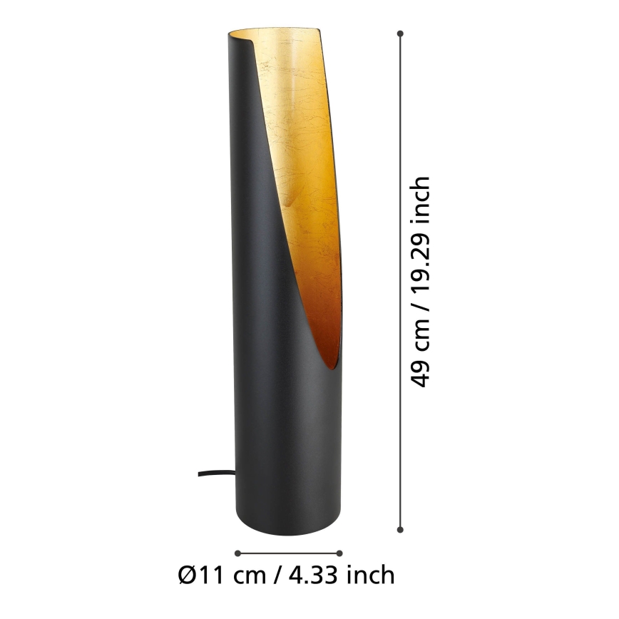 Eglo - LED Galda lampa 1xGU10/4,7W/230V melna/zelta