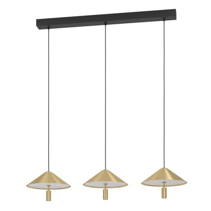 Eglo - LED Aptumšojama lustra ar auklu 3xLED/12W/230V 3000K zelta