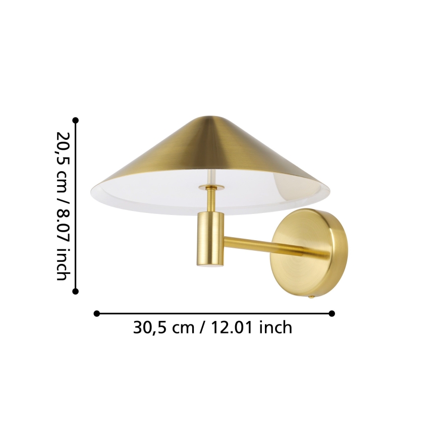 Eglo - LED Sienas lampa LED/12W/230V 3000K zelta