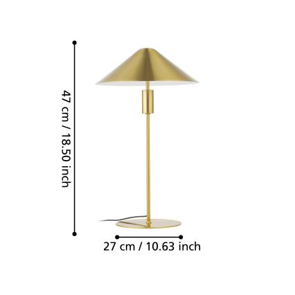 Eglo - LED Aptumšojama galda lampa LED/12W/230V 3000K zelta