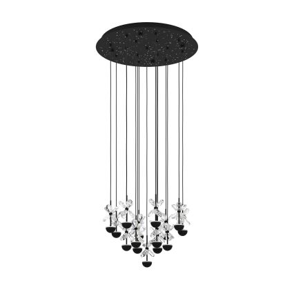 Eglo - LED Aptumšojama lustra ar auklu LED/27W/230V 3000K melna