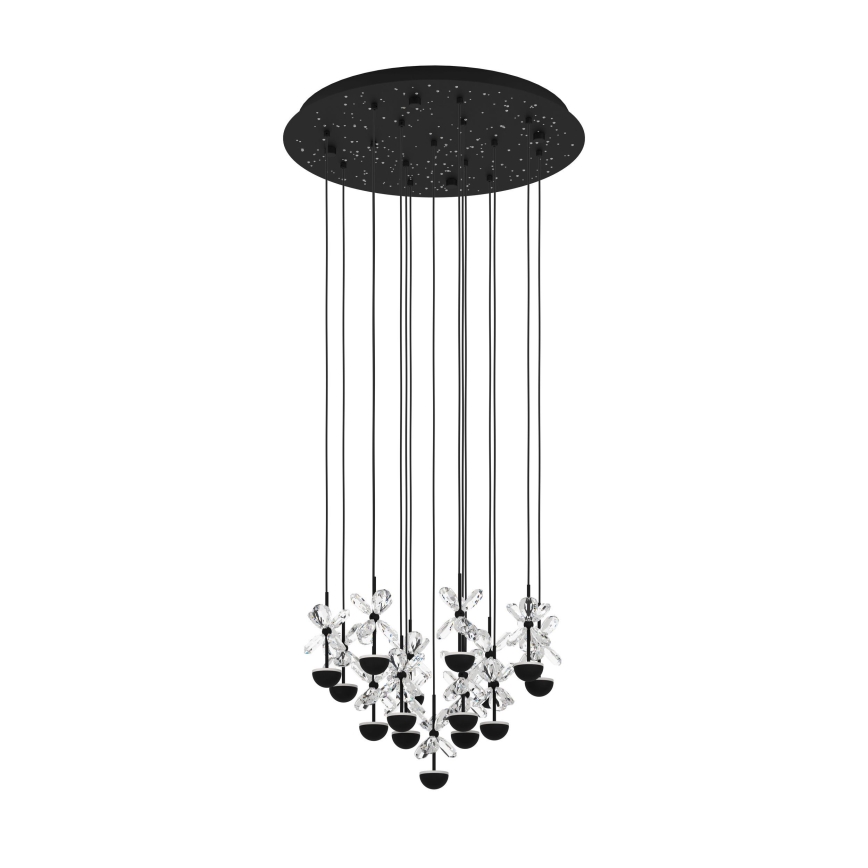 Eglo - LED Aptumšojama lustra ar auklu LED/27W/230V 3000K melna