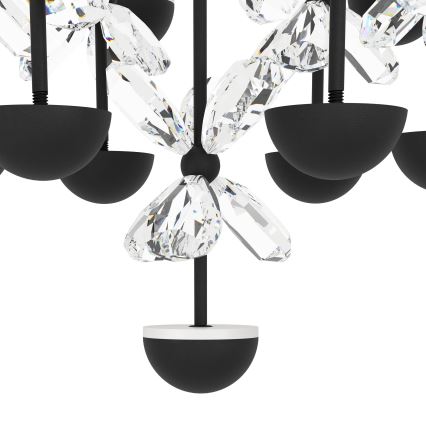 Eglo - LED Aptumšojama lustra ar auklu LED/27W/230V 3000K melna