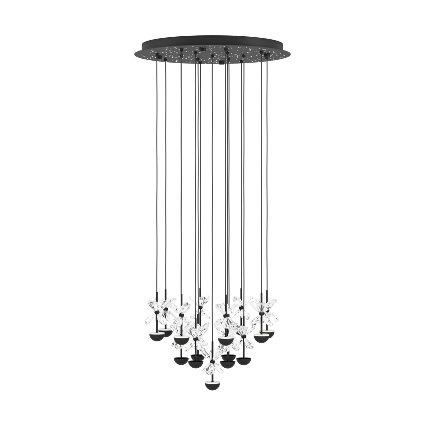 Eglo - LED Aptumšojama lustra ar auklu LED/27W/230V 3000K melna