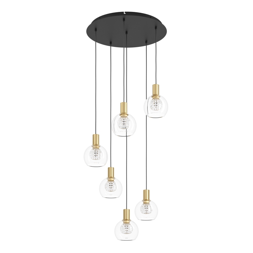 Eglo 390279 - LED Aptumšojama lustra ar auklu 6xLED/5,4W/230V 3000K d. 54 cm zelta