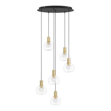 Eglo 390279 - LED Aptumšojama lustra ar auklu 6xLED/5,4W/230V 3000K d. 54 cm zelta