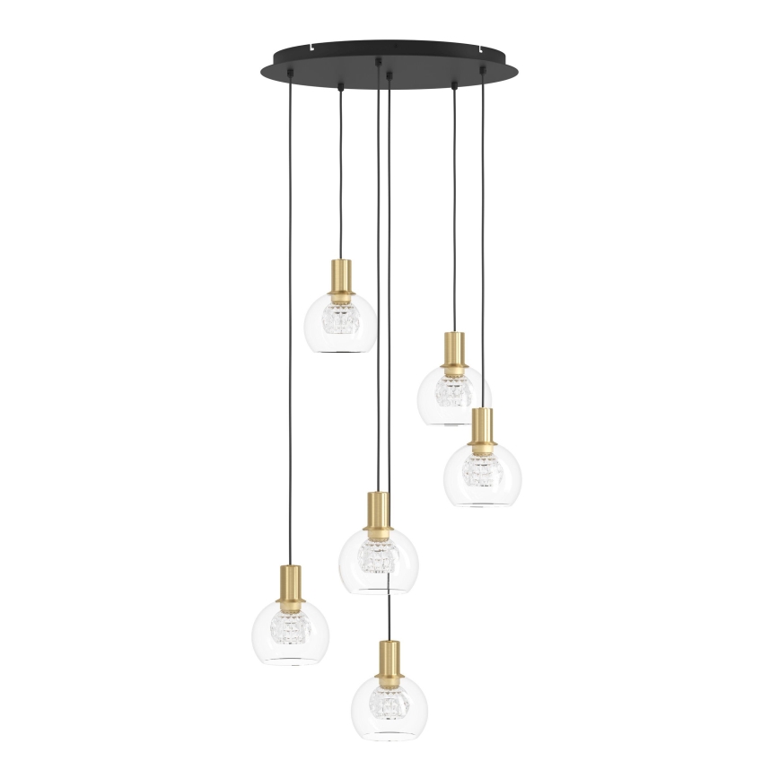 Eglo 390279 - LED Aptumšojama lustra ar auklu 6xLED/5,4W/230V 3000K d. 54 cm zelta