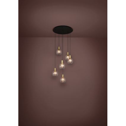 Eglo 390279 - LED Aptumšojama lustra ar auklu 6xLED/5,4W/230V 3000K d. 54 cm zelta