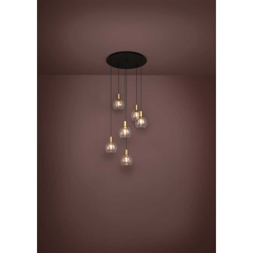 Eglo 390279 - LED Aptumšojama lustra ar auklu 6xLED/5,4W/230V 3000K d. 54 cm zelta