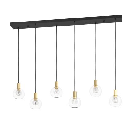 Eglo - LED Aptumšojama lustra ar auklu 6xLED/5,4W/230V 3000K zelta