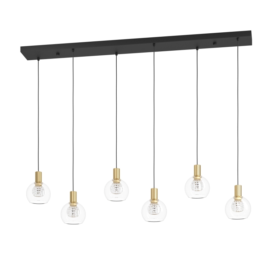Eglo - LED Aptumšojama lustra ar auklu 6xLED/5,4W/230V 3000K zelta