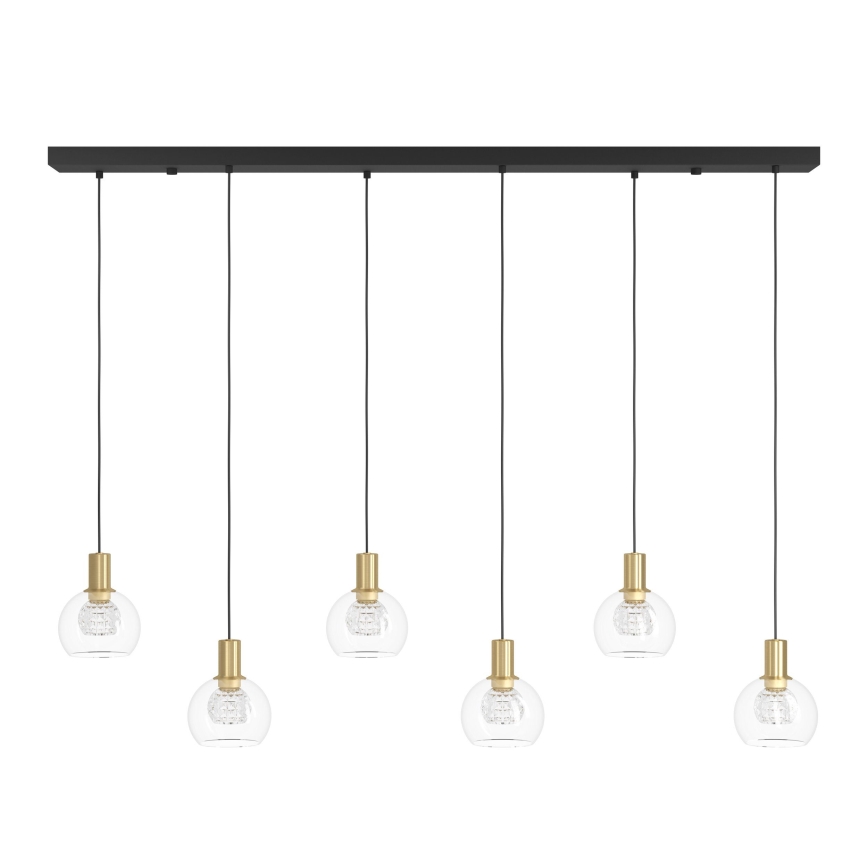 Eglo - LED Aptumšojama lustra ar auklu 6xLED/5,4W/230V 3000K zelta