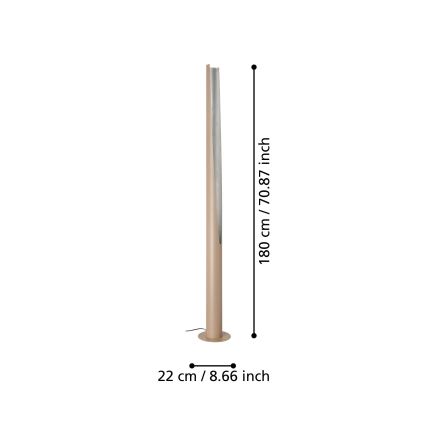 Eglo - LED Grīdas stāvlampa 1xGU10/5,7W/230V bēša