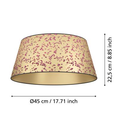 Eglo - Griestu lampa 1xE27/25W/230V zelta/rozā