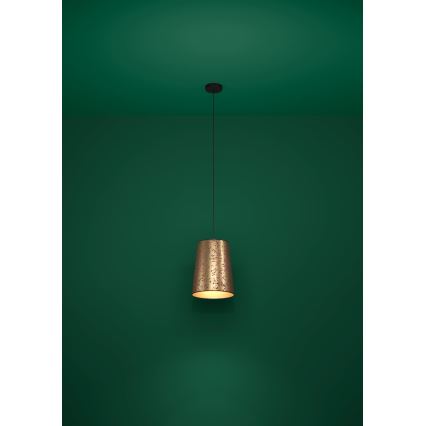 Eglo - Lustra ar auklu 1xE27/25W/230V zelta/rozā