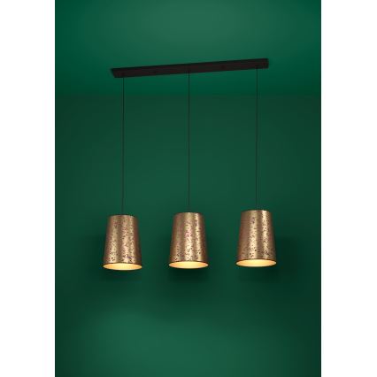 Eglo - Lustra ar auklu 3xE27/25W/230V zelta/rozā