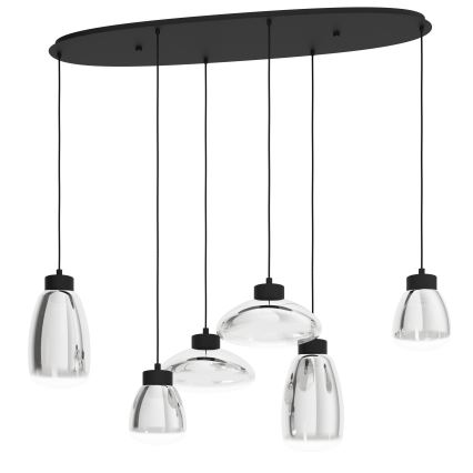 Eglo - LED Aptumšojama lustra ar auklu 6xLED/5,4W/230V 2700K dūmakains