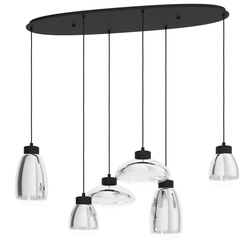 Eglo - LED Aptumšojama lustra ar auklu 6xLED/5,4W/230V 2700K dūmakains