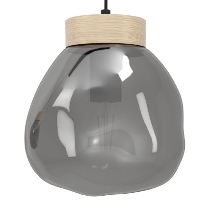 Eglo - Lustra ar auklu 3xE27/40W/230V dūmakains